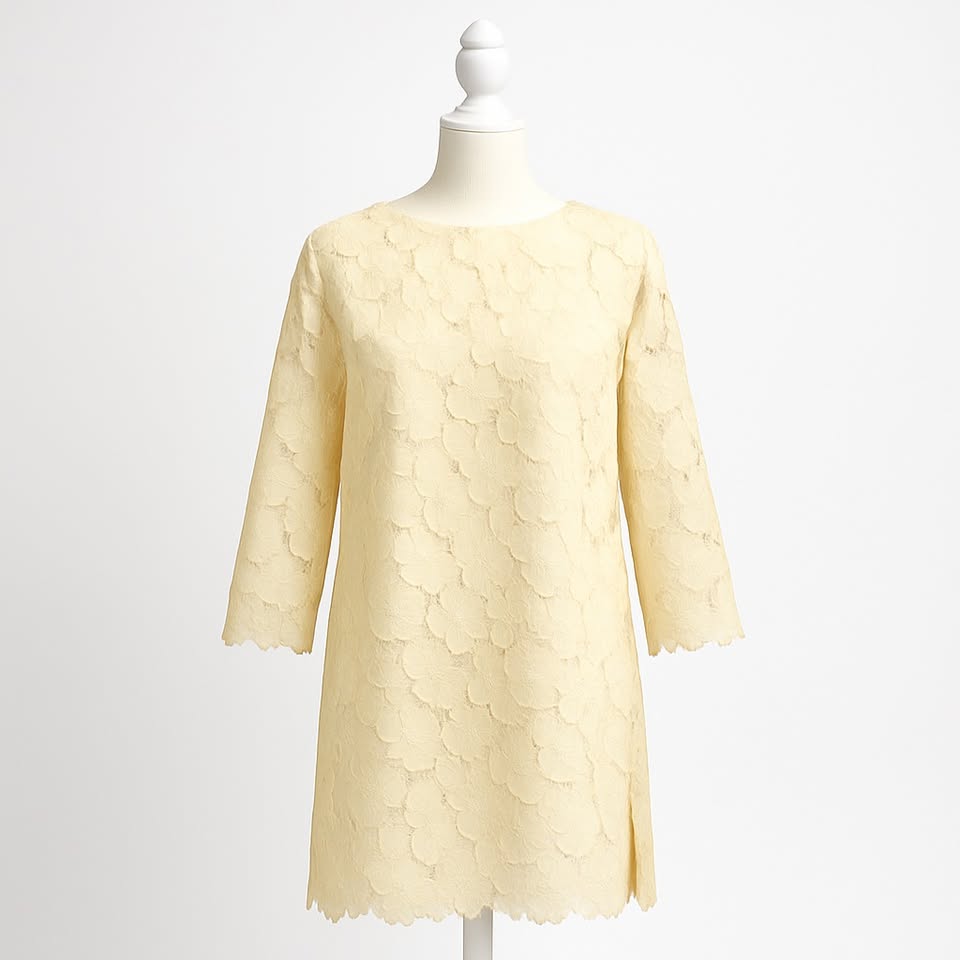 Buttercup Bloom Lace Peplum Two-Piece Set