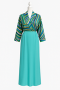 Turquoise Harmony Kimono Maxi