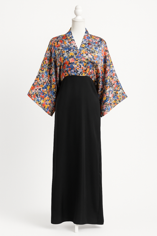 Midnight Blossom Kimono Maxi